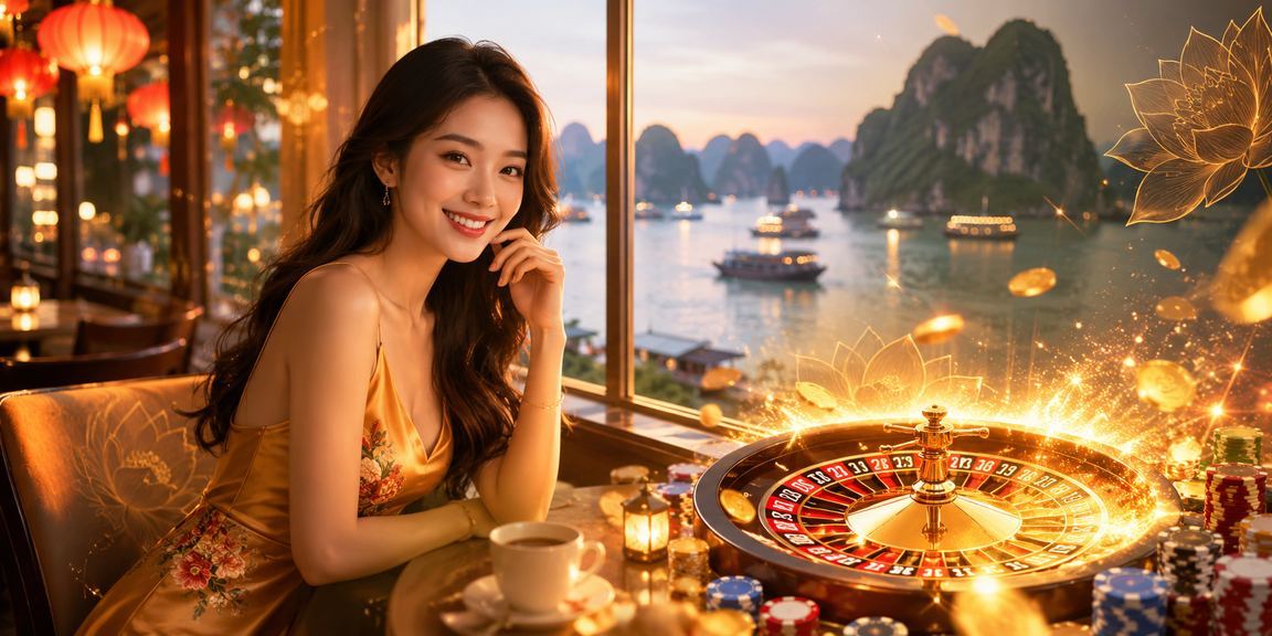Bàn roulette tại casino hiện đại ở vịnh Hạ Long
